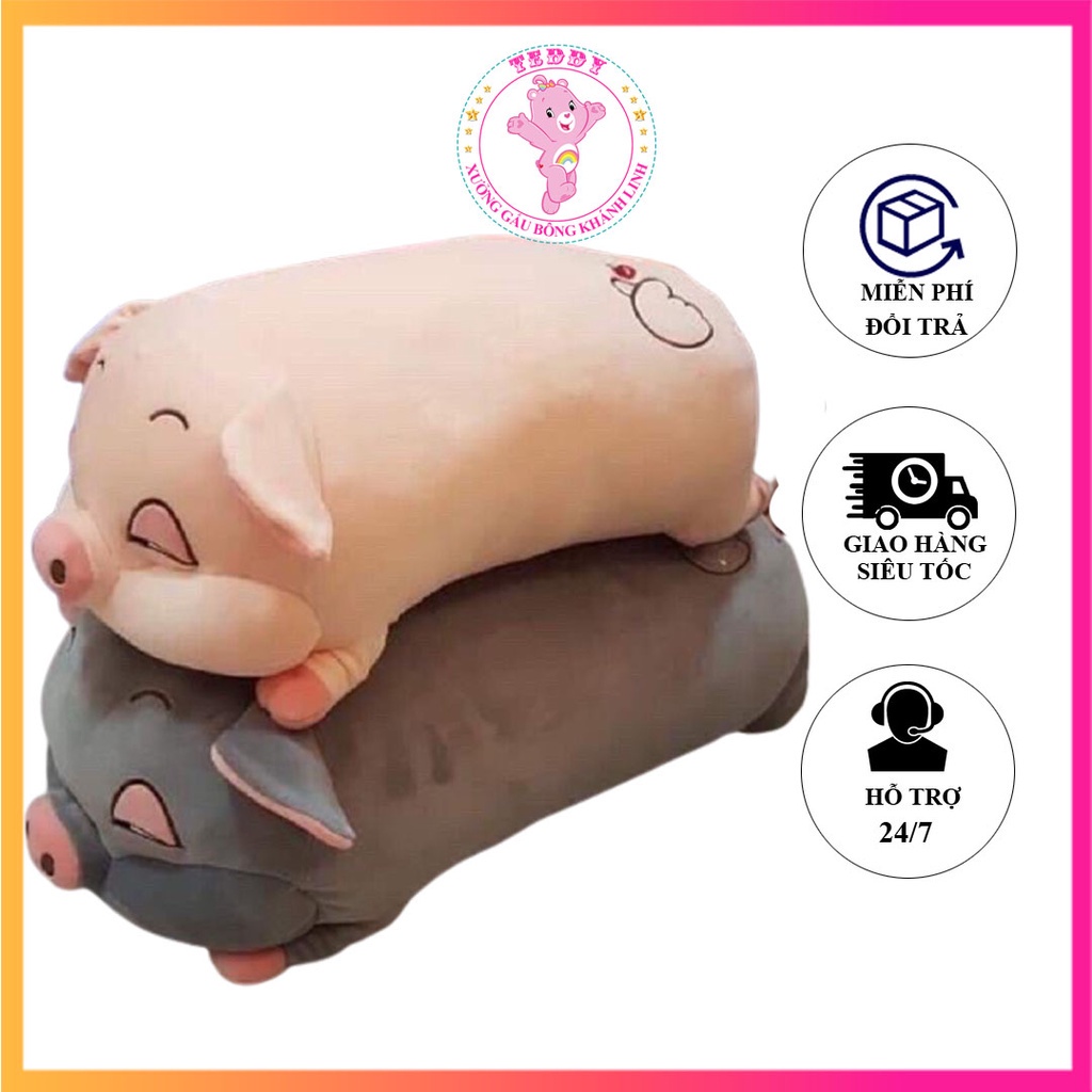 Gấu Bông Heo Phê Cần Siêu To Khổng Lồ Size 80Cm Hàng Chất Liệu Cao Cấp Xuất Dư Siêu Thị