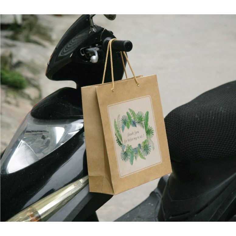 CHUYÊN SỈ_COMBO 10 túi giấy Kraft Nhật (mẫu 1) đựng quần áo đựng nước hoa đựng quà tặng size 30x25x10cm | BigBuy360 - bigbuy360.vn