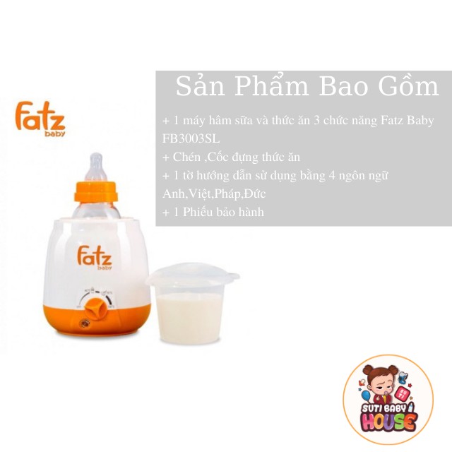 [Chính Hãng 100%]Máy Hâm Sữa Và Thức Ăn Siêu Tốc 3 Chức Năng Fatz Baby FB3003SL