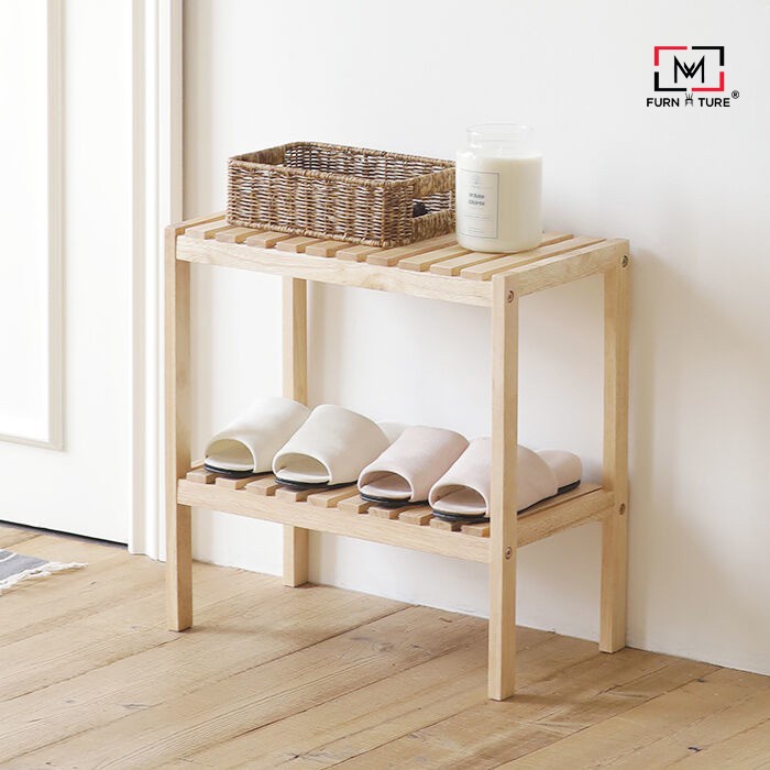 Kệ dép trang trí đa năng size 50x26x50 cm gỗ thông nhập khẩu MW FURNITURE