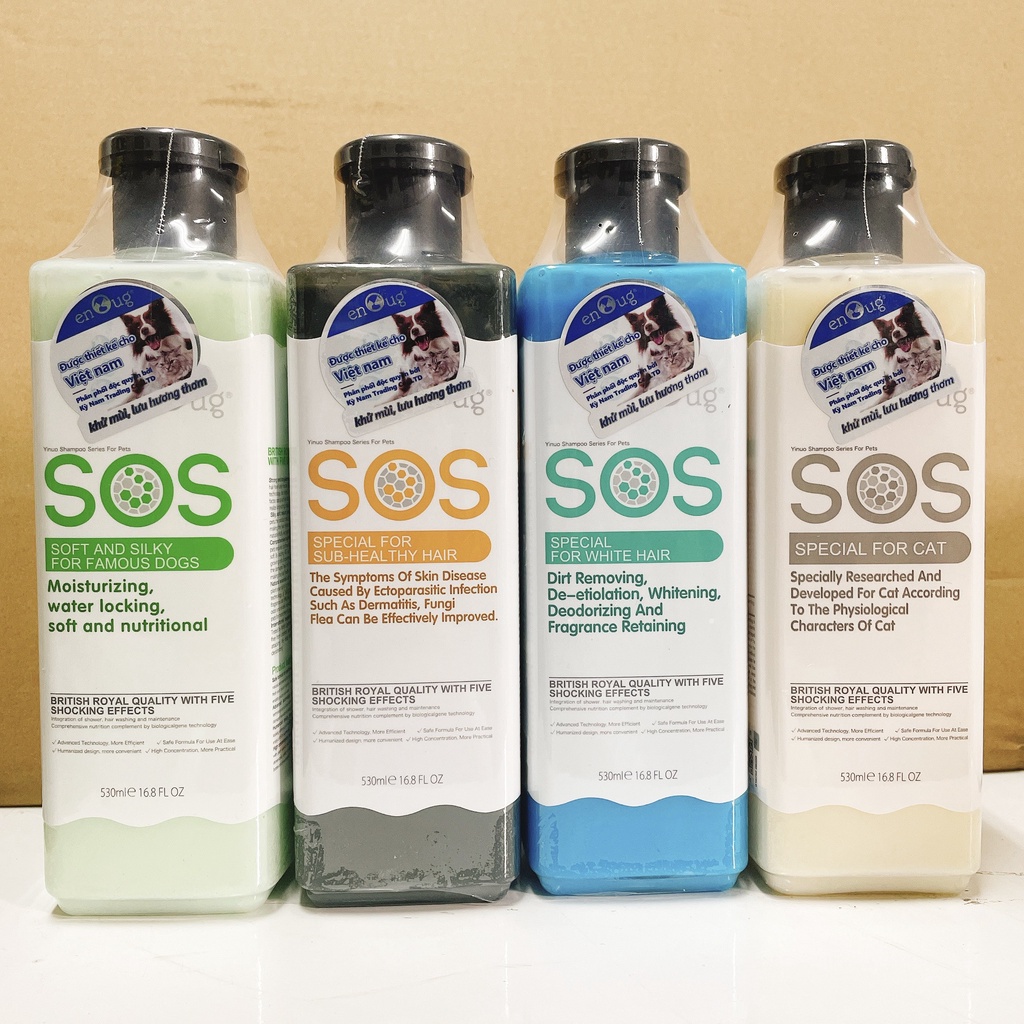 Sữa tắm chó mèo- Sữa tắm Cho Thú Cưng SOS 530ml
