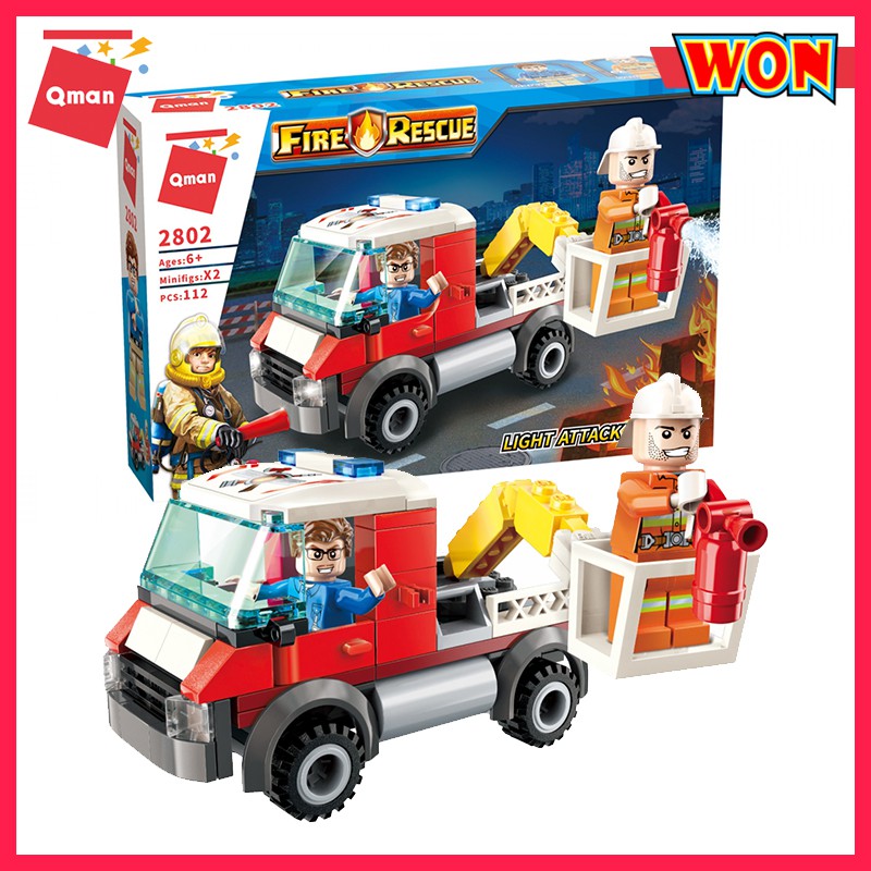 Bộ đồ chơi xếp hình QMAN 2802 - Xe báo động