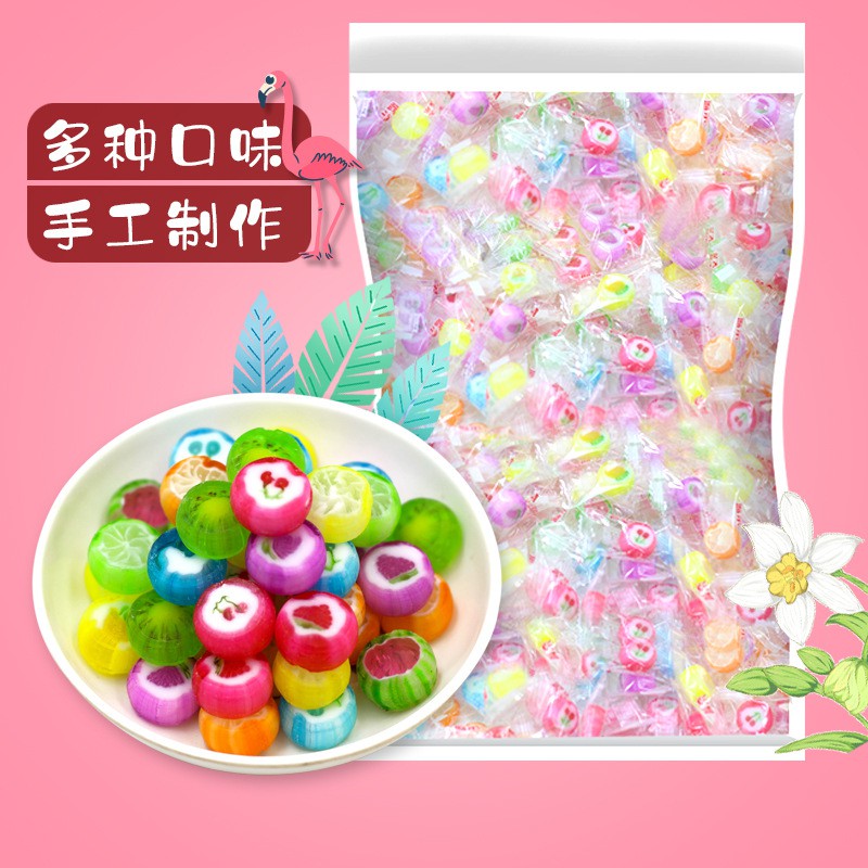 [ Sẵn hàng - Sale ] Combo 1000g Kẹo cứng hương trái cây tạo hình dễ thương và nhiều màu săc