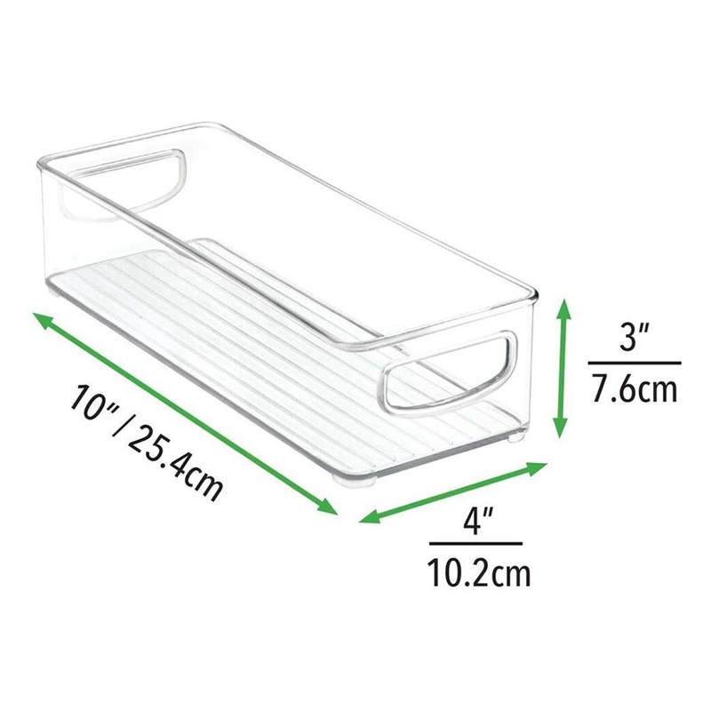 Bộ 2 Thùng Nhựa Đựng Thực Phẩm Có Tay Cầm Xếp Chồng Được Dùng Cho Tủ Lạnh / Tủ Lạnh