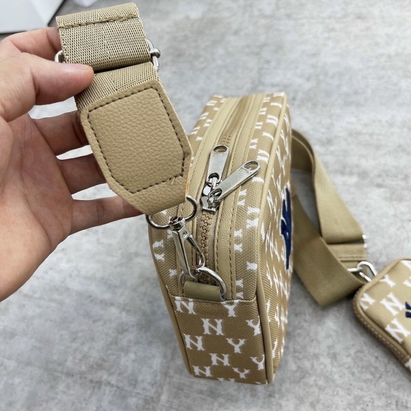 Full MLB Monogram Beige Và Xanh Navy Full Tag