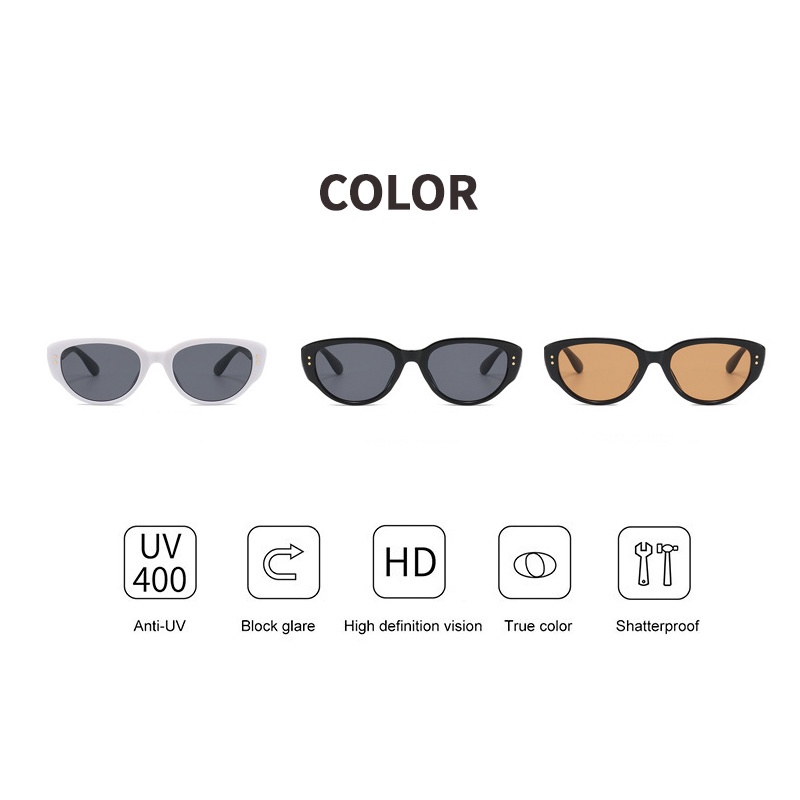 (KIQI-FASHION) COD Kính Mát Mắt Mèo Gọng Nhỏ Chống Tia UV Thời Trang Mùa Hè Phong Cách Phương Tây Cổ Điển Dành Cho Nam Và Nữ