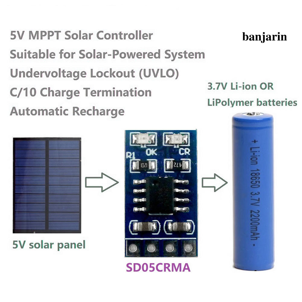 Bảng Mạch Điều Khiển Sạc Năng Lượng Mặt Trời Sd05Crma 18650