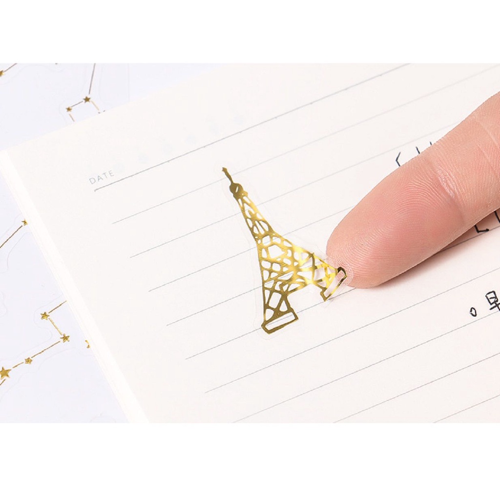 1 túi miếng dán trang trí sổ tay/nhật ký hình ảnh nghệ thuật thủ công