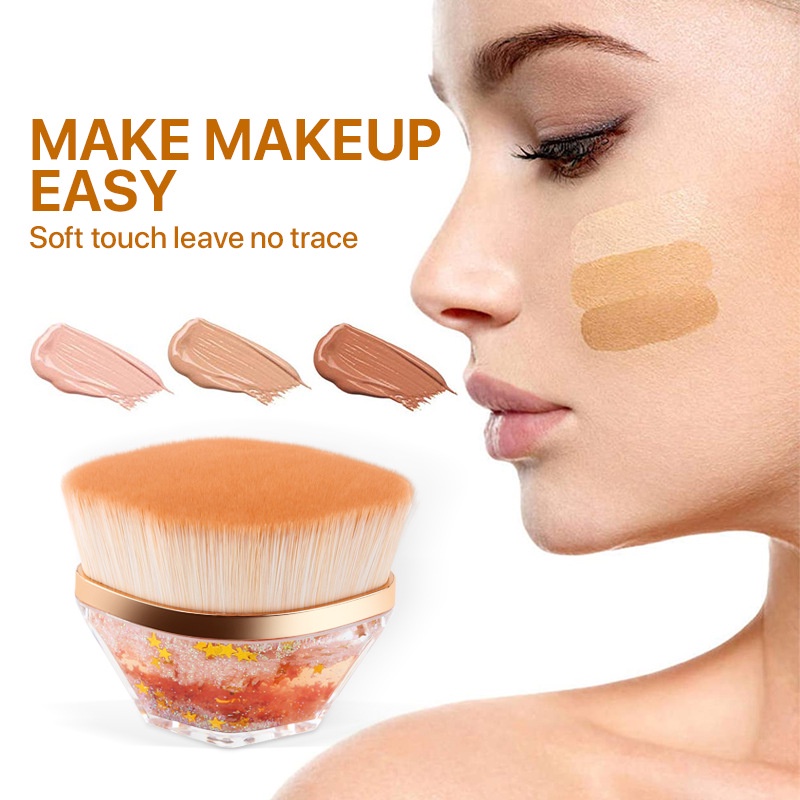 Cọ trang điểm nền GDTIMA đầu dẹp cán ngắn kiểu cánh hoa lớn cao cấp