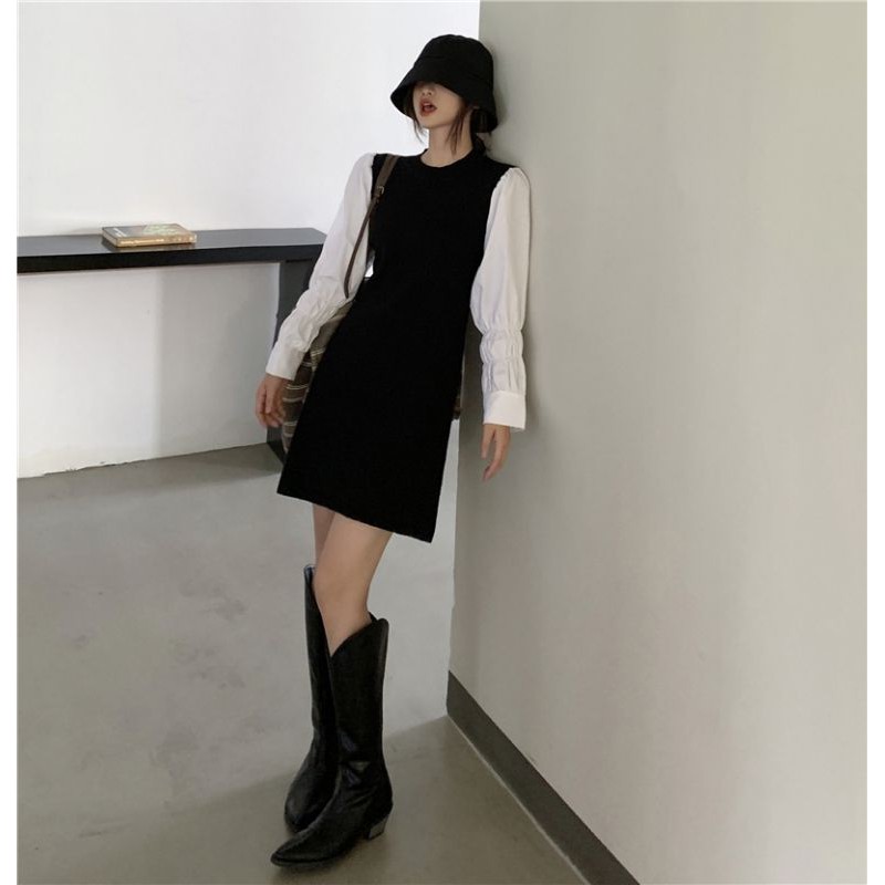 HÌNH THẬT - ĐẦM LEN TAY BỒNG XINH CHẤT TIỂU THƯ ĐẦM NỮ ĐẸP | BigBuy360 - bigbuy360.vn