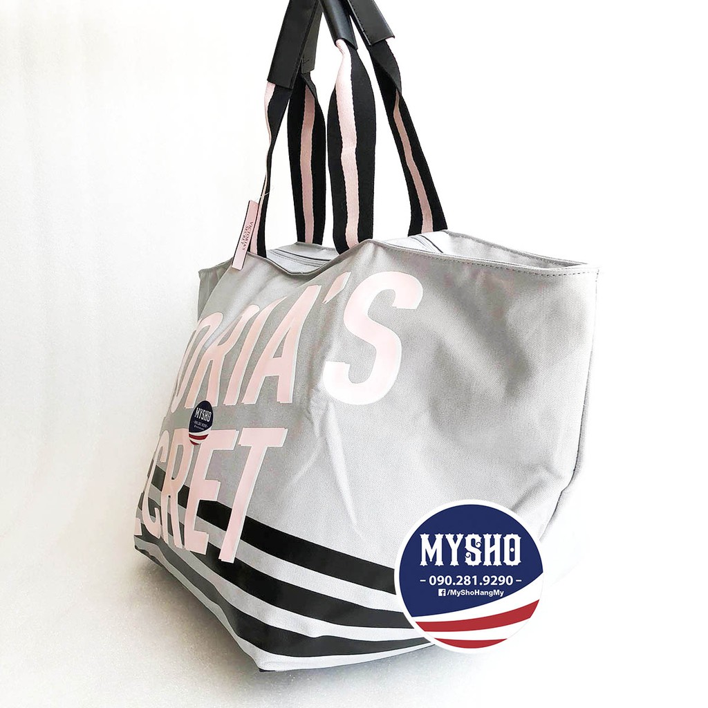 Túi tote có khoá kéo dành cho các mẹ bỉm sữa, hàng nhập Victoria's Secret USA