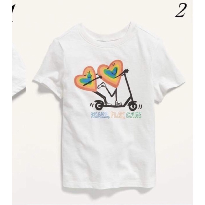 [old navy auth] Áo phong cotton bé Gái