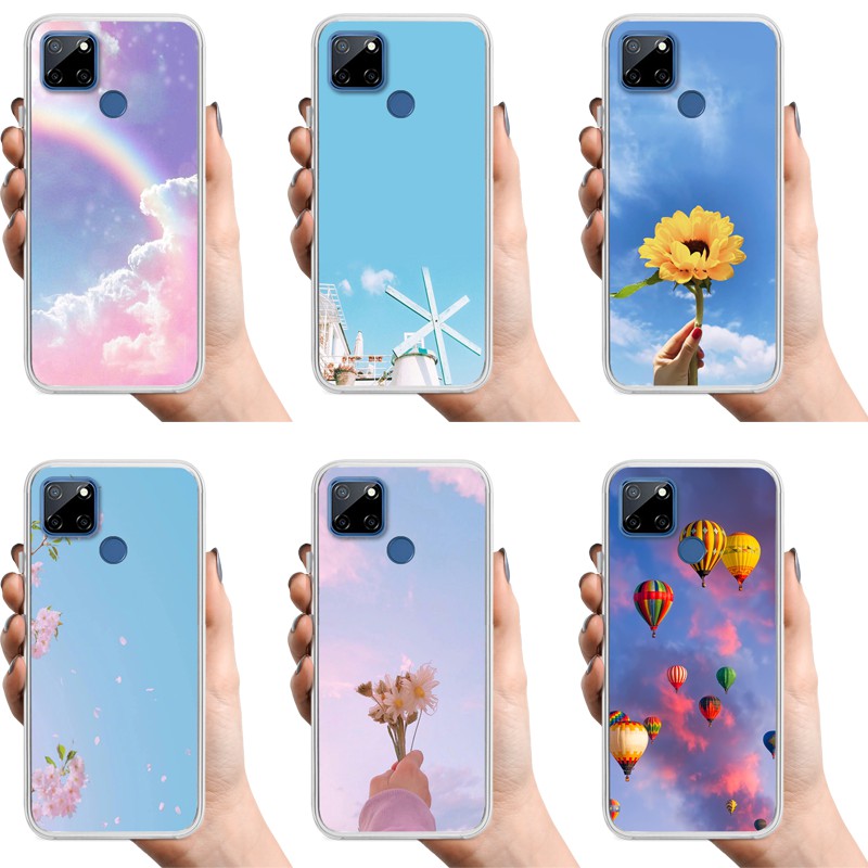 Vỏ, Bao Ốp lưng Realme V5/Realme C15/Realme C1/ Realme C12  Case Fresh, Simple, Cute Soft TPU Shell Cover