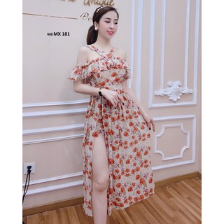 váy hoa maxi đi biển siêu cá tính được hỗ trợ ship