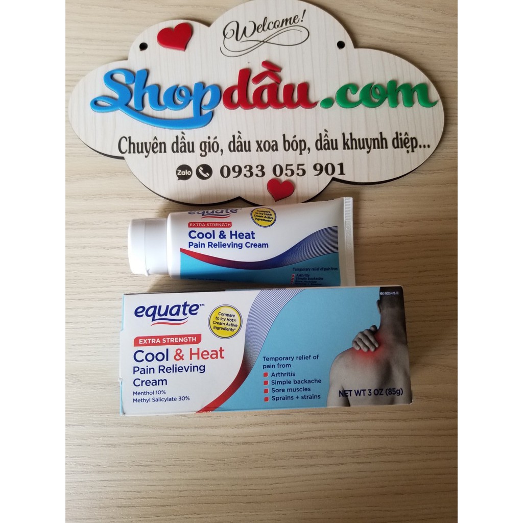 Dầu Xoa Bóp Equate Cool And Heat Pain Relieving Cream
