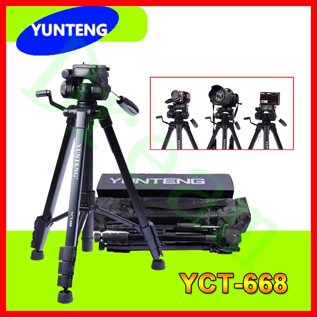 Chân Máy Ảnh Kỹ Thuật Số Yunteng New Vct-668