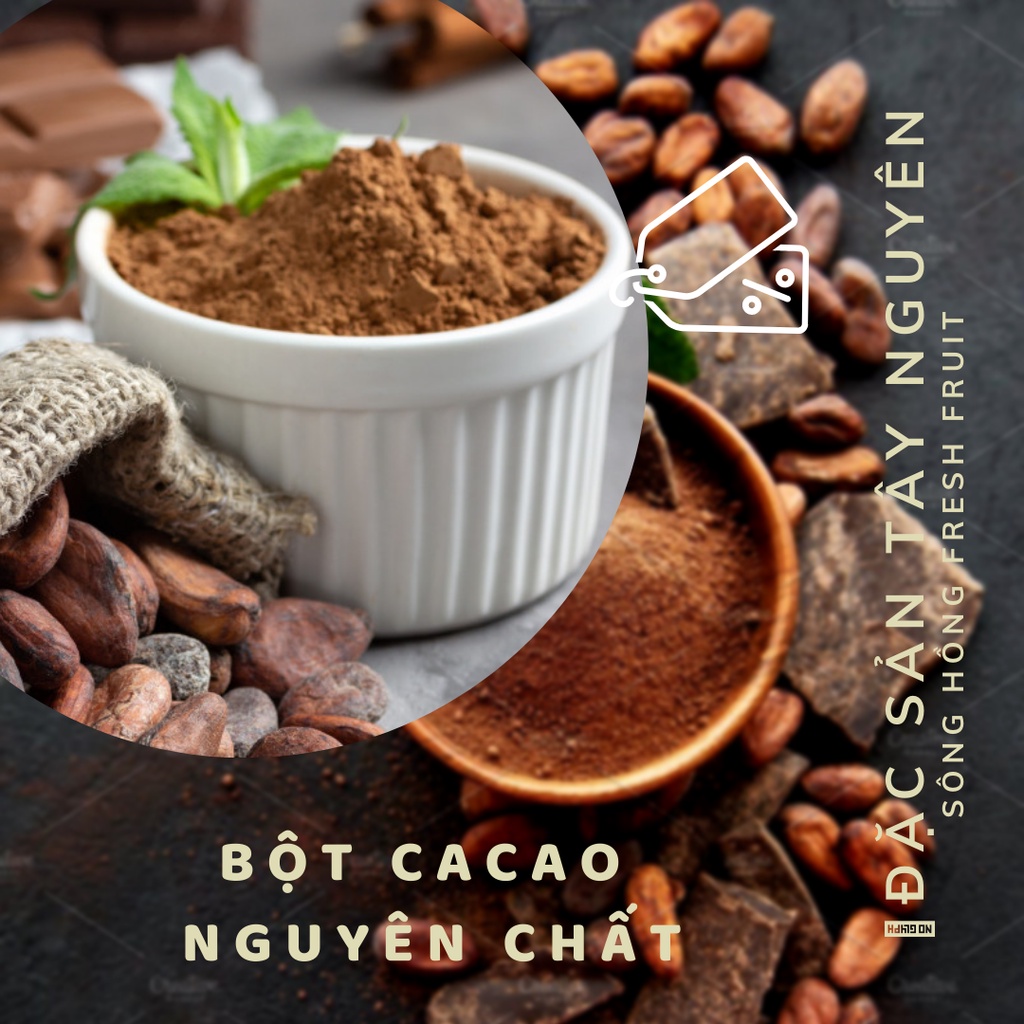 Bột cacao nguyên chất 100% Đặc sản Tây Nguyên