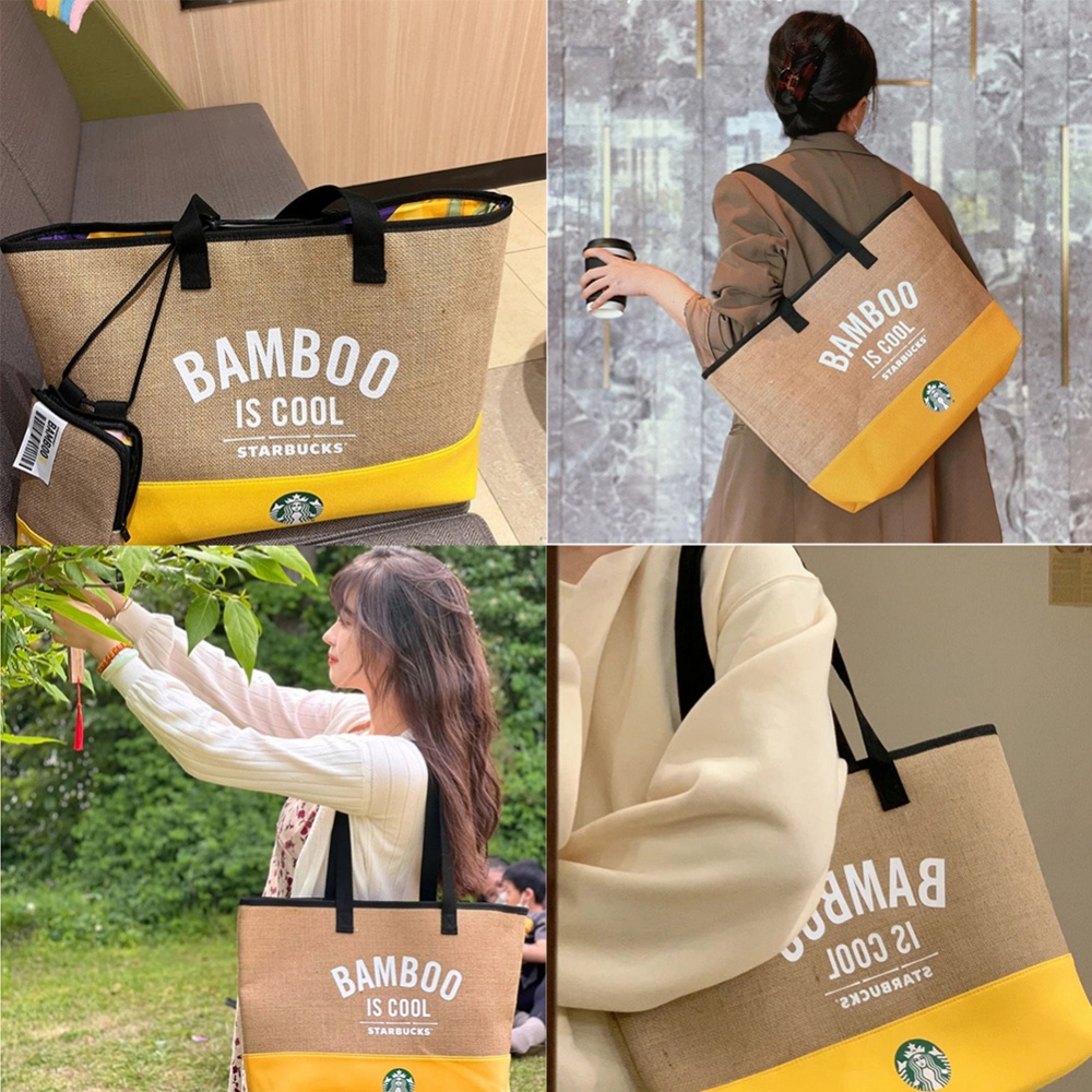 【DREAMLIFE】Tote Bag Canvas Bag Durable Handbag Khaki Lunch Bag Minimalism Protable