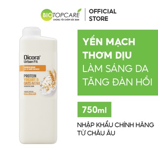 Sữa tắm Dicora Urban Fit Protein Yogurt và chiết xuất Yến mạch 750ml - BioTopcare Official