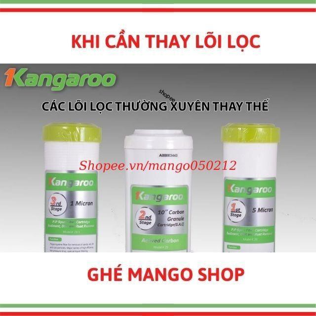 (GIÁ SỈ ĐẠI LÝ) Combo Bộ 04 Lõi Lọc Nước Kangaroo Gồm: 02 Lõi Số 1, 01 Lõi Số 2, 01 Lõi Số 3