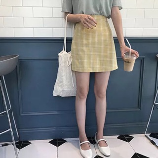 Chân váy kẻ ullzang dáng A pastel ( có ảnh thật )