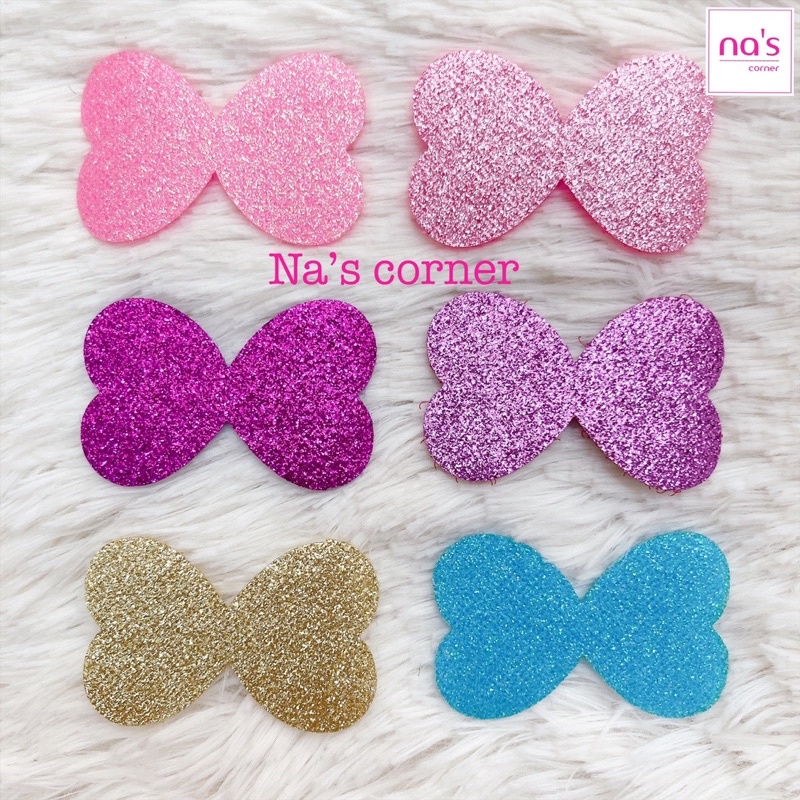 Bộ 2 miếng dán tóc mái tự dính nhũ kim tuyến màu nổi bật, size nhỏ giúp cố định tóc cho trang điểm đắp mặt nạ tiện lợi