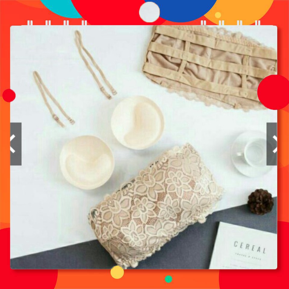 Siêu phẩm áo bra ren quây có dây kèm túi zip | BigBuy360 - bigbuy360.vn