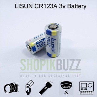 [1 Viên] Pin CR123A 3V Lithium CR123A 3V Hãng Lisun, Pin CR123A dùng cho máy ảnh film