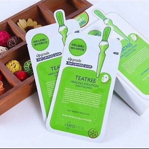 Mặt nạ dưỡng da Mediheal Teatree, Vita Lightbeam, Placenta Revital và Collagen EX Essential Mask