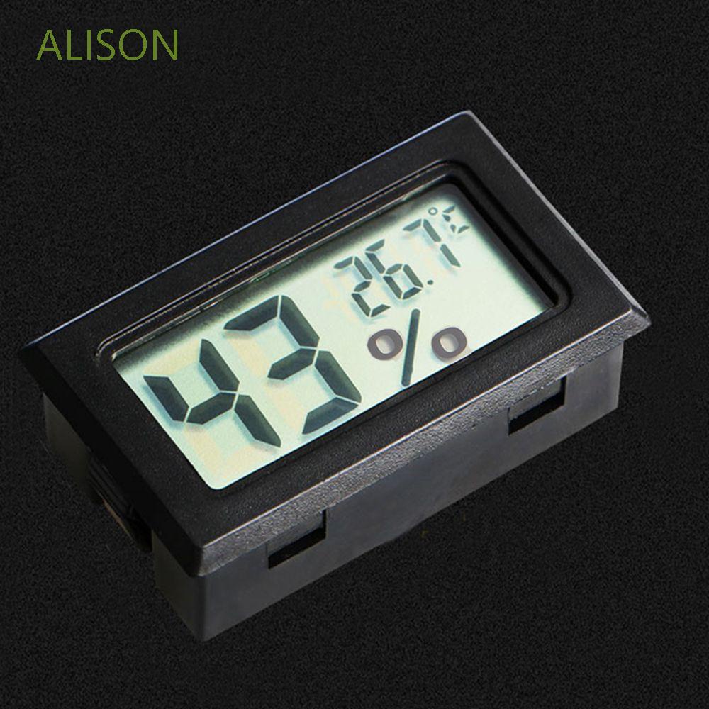 1 Đồng Hồ Đo Nhiệt Độ Độ Ẩm Tự Động Màn Hình Lcd Màu Đen Nhiều Màu Sắc Cho Xe Hơi