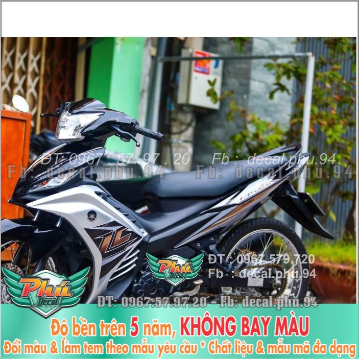 Tem rời Exciter 135 Lc bạc đen (X) -1