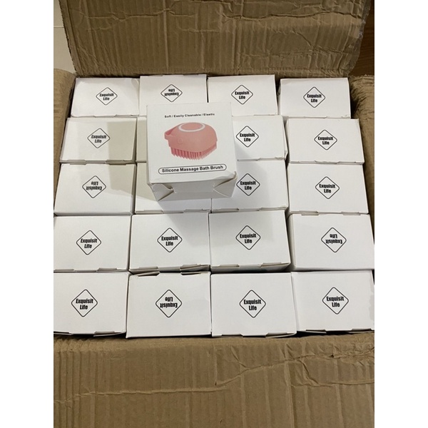 Bàn chải tắm chó mèo silicon tạo bọt massage thư giãn thú cưng