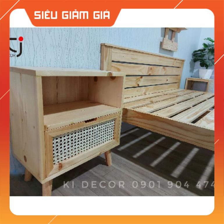 (Xưởng Nhà Làm) GIƯỜNG NGỦ GỖ THÔNG CAO CẤP 1.6x2M