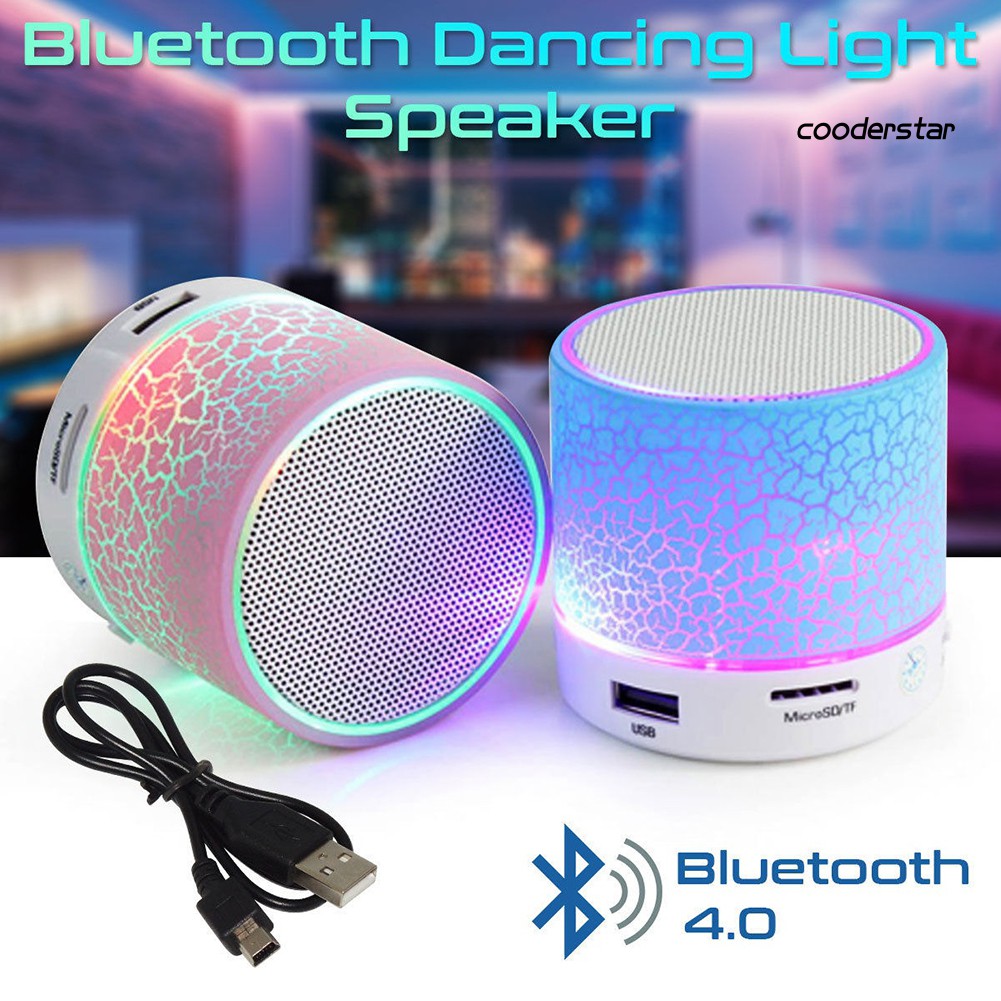 Loa Bluetooth Không Dây Mini Siêu Trầm Có Đèn Led