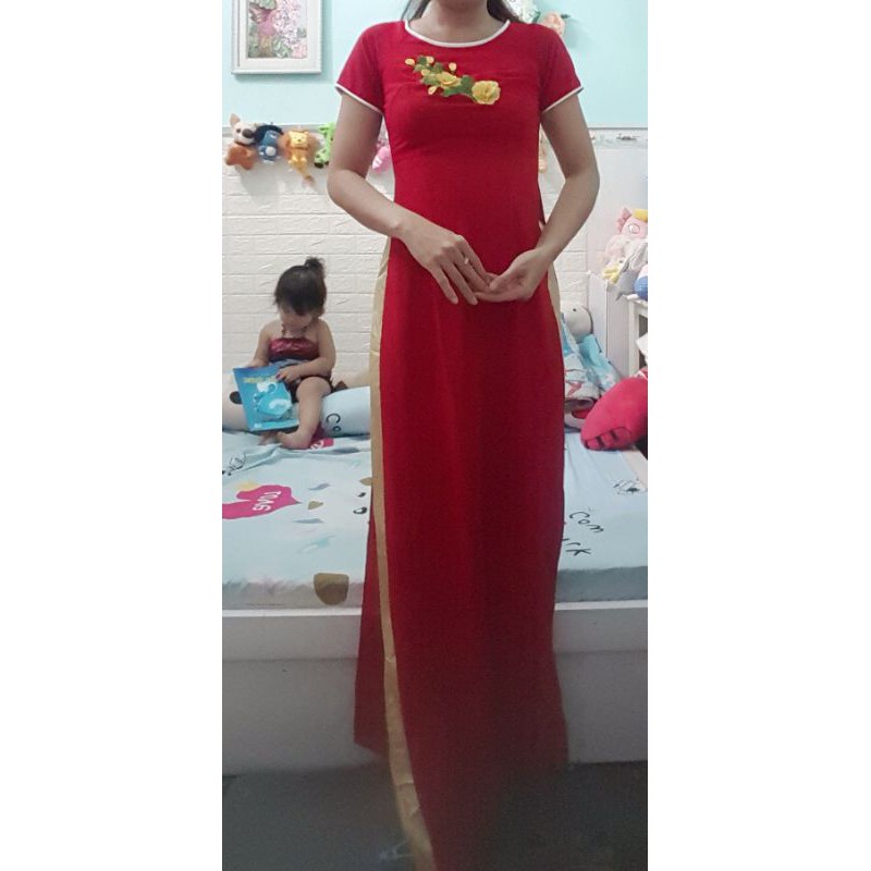 Thanh lý bộ áo dài voan eo 68'-74cm trở lại