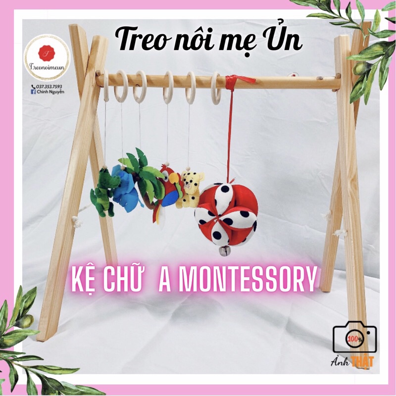 [ YÊU THÍCH ] Kệ chữ A cho bé - kệ treo đồ chơi cho bé - Đồ chơi vận động cho bé sơ sinh