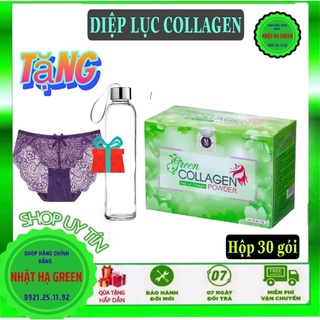[CHÍNH HÃNG] Diệp Lục Collagen , tảo diệp lục , đẹp da, hết mụn , mờ thâm nám, bổ sung 1kg rau xanh, hộp 30 gói