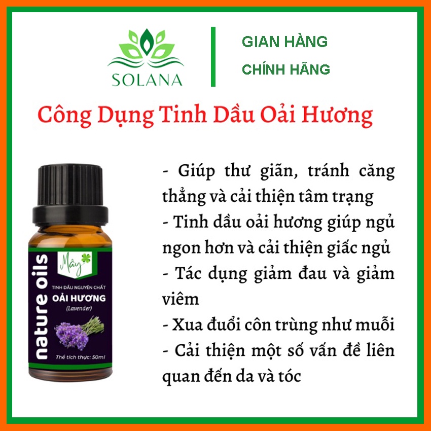 Tinh Dầu Thiên Nhiên Nguyên Chất, Tinh Dầu Xông Phòng, Tinh Dầu Thơm Thư Giãn, Thanh Lọc Khồng Khí, Làm Đẹp,SOLANA