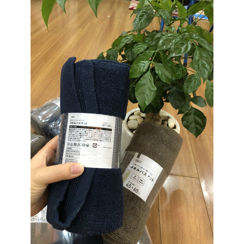 Khăn thảm lau chân xuất Nhật dư xịn sò 100% cotton (1 cái)