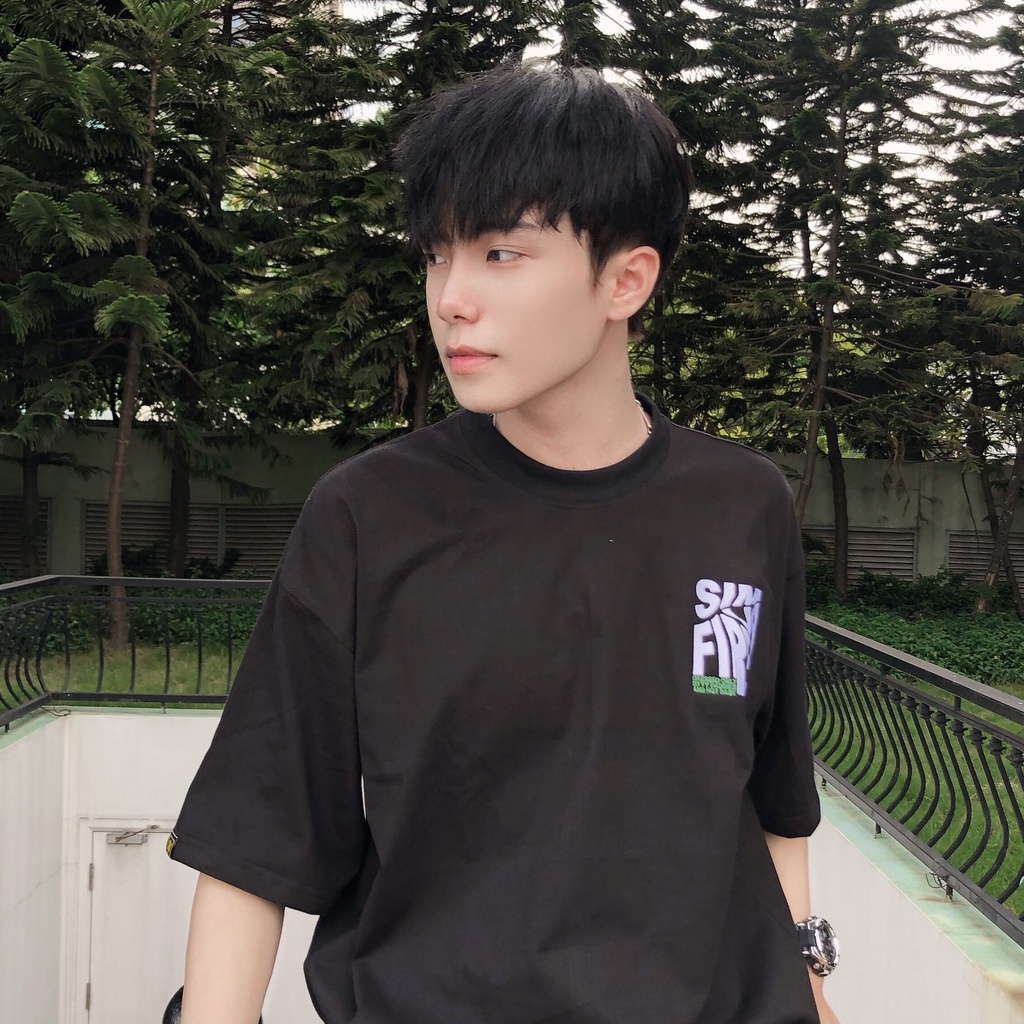 Combo 2 Áo thun Thêu Nam Nữ 100% Cotton SIMPLIFIRE