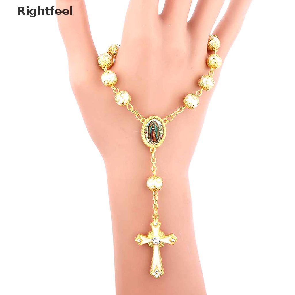 Vòng Tay Chuỗi Hạt Vàng Phối Mặt Hình Chúa Jesus Thời Trang Thanh Lịch