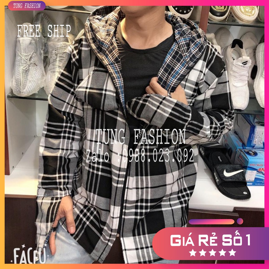 [TẶNG KHẨU TRANG] Áo chống nắng cho nam | ☀️ Áo Kẻ Caro CỰC CHẤT Mùa Hè 2021 ☀️