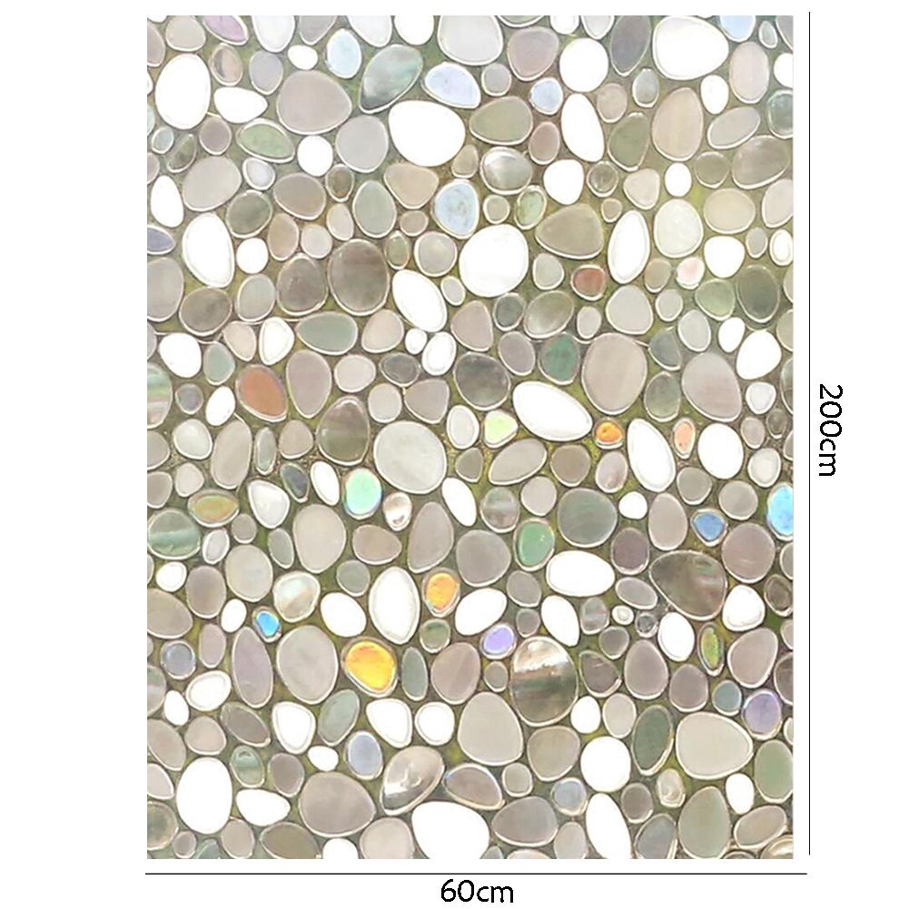 Giấy dán kính cửa sổ họa tiết đá cuội 3D 60 * 200cm | BigBuy360 - bigbuy360.vn