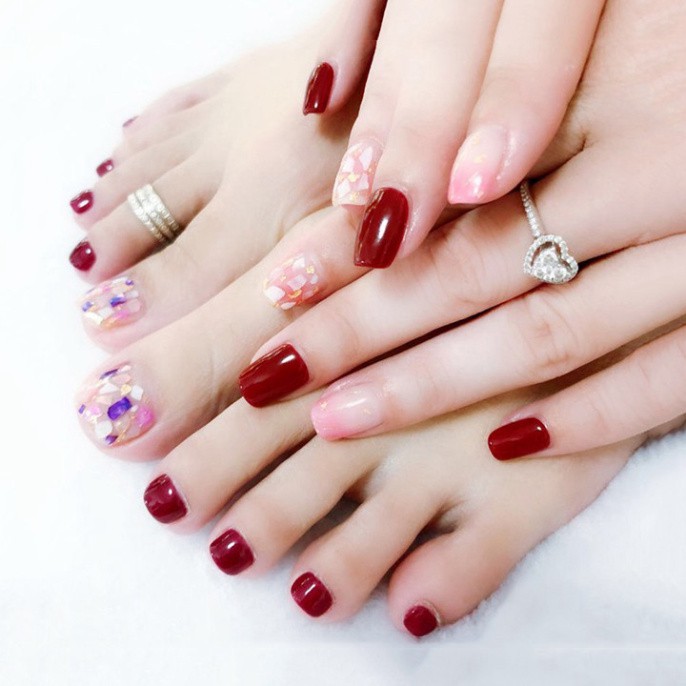 WSR xà cừ nail vân đá đính móng tay 12 màu 64 AO25