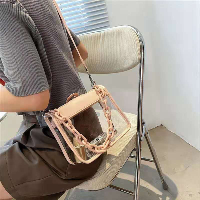 Túi Đeo Chéo Trong Suốt Phong Cách Hàn Quốc Thời Trang Mùa Hè Dễ Phối Đồ