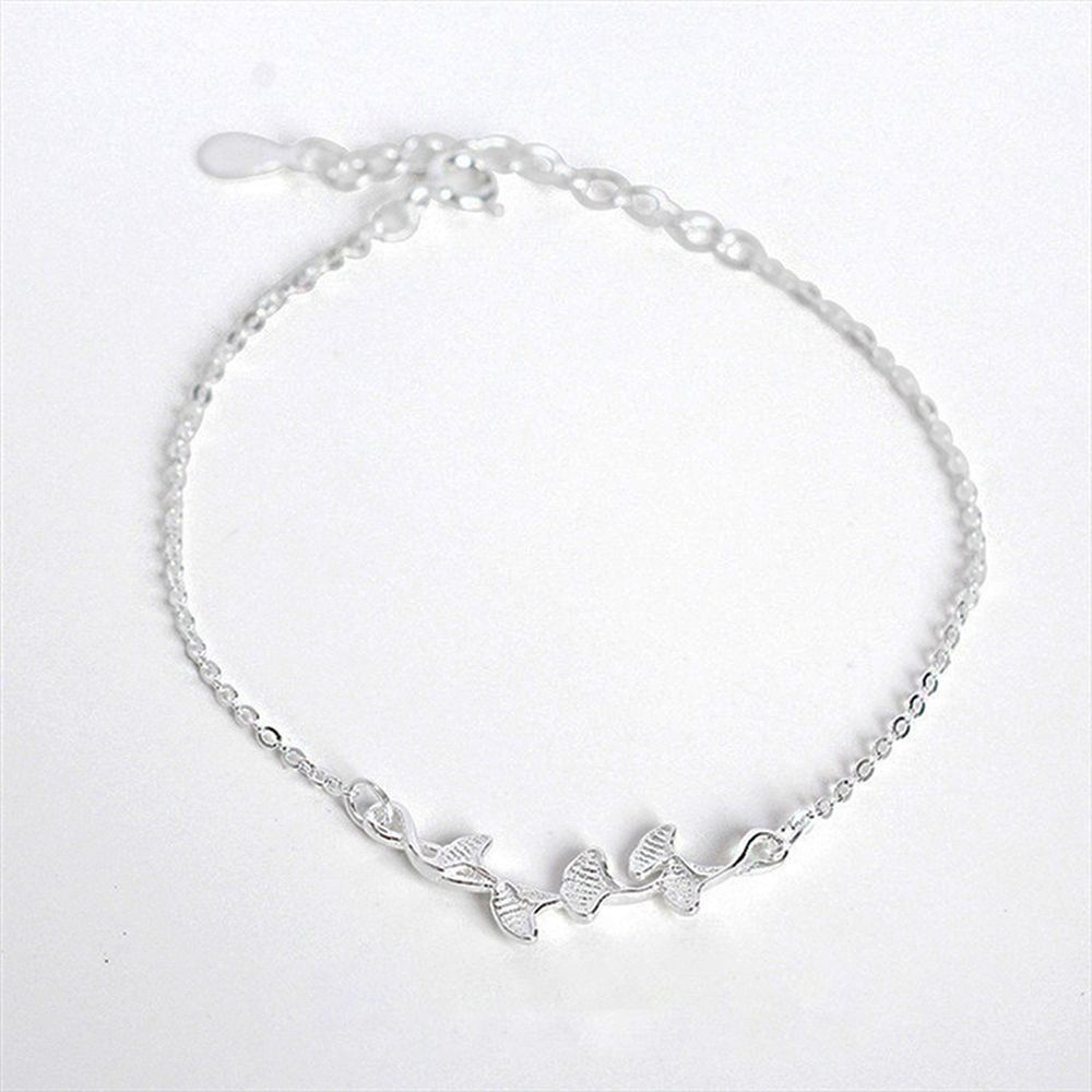 Vòng đeo tay họa tiết lá cây đơn giản thời trang sành điệu cho nữ