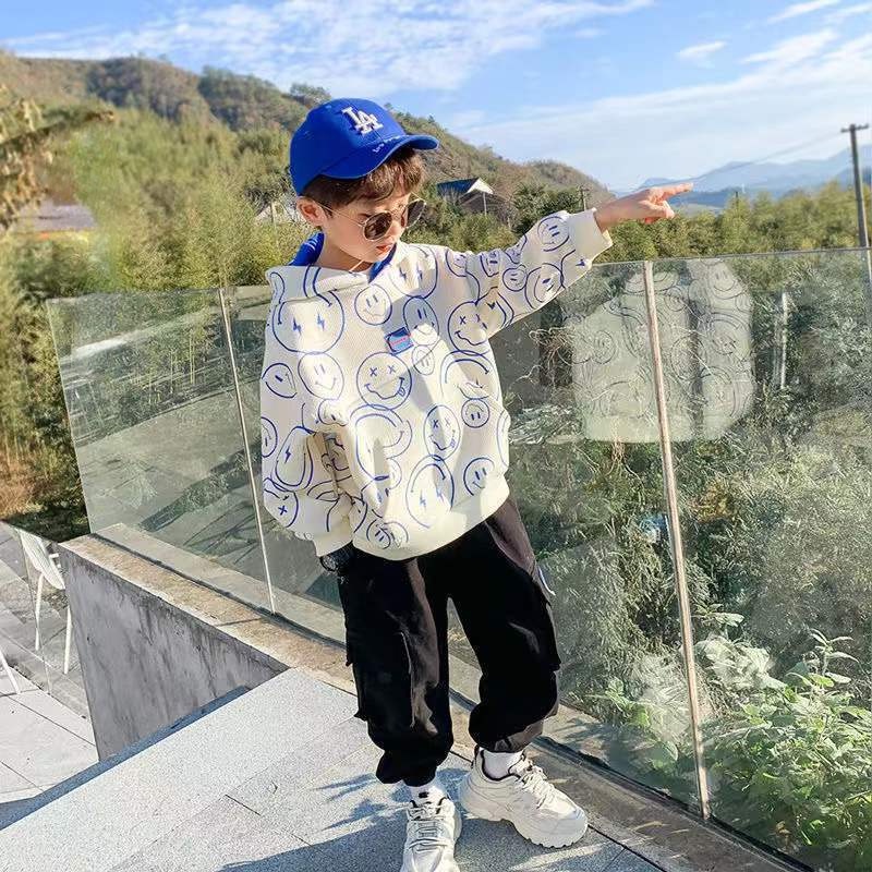 Áo Hoodie Hàn Quốc Dáng Rộng In Hình Mới Cho Bé Trai