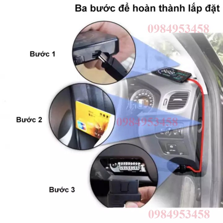 hiển thị tốc độ lên kính lái  HUD A8