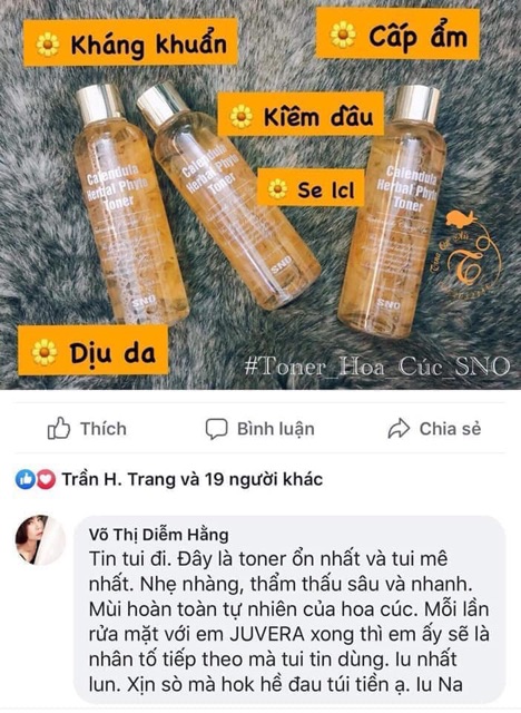 Nước hoa hồng SNO hoa cúc 200ml - Guu