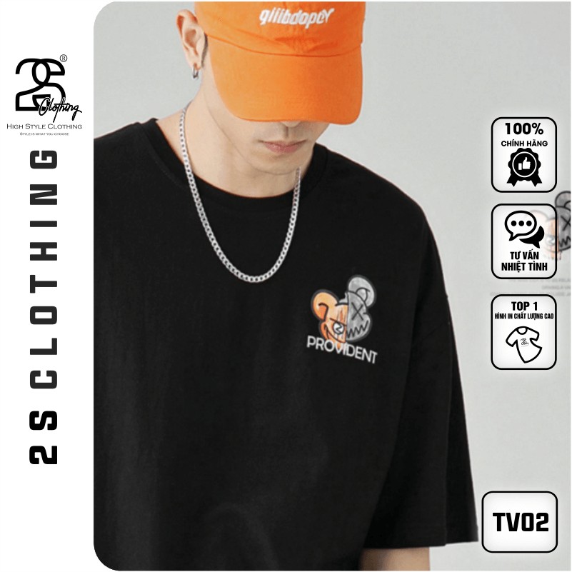 Áo Oversize Nam Cực Chất 2S Clothing Áo Thun Mỹ Street Style Co Giãn Đen Trắng In Hình Cool Ngầu TV02
